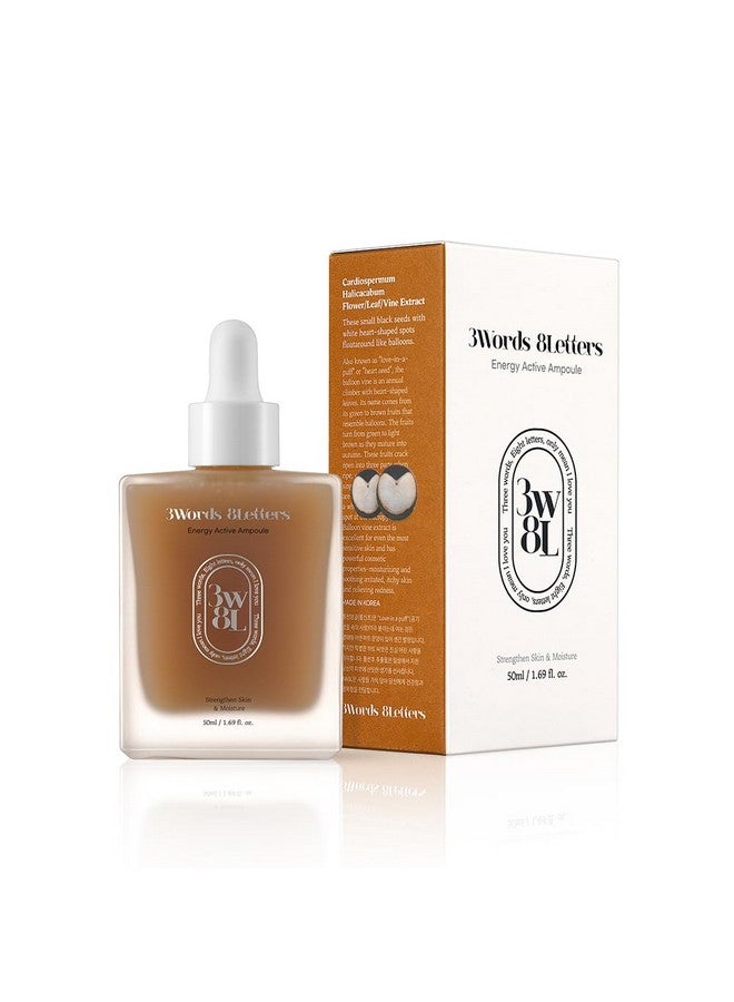 3words 8letters [3W8L] Energy Active Serum 1.69 fl oz | Vegan Face Ampoule For All Skin Types | Soothing & Moisturizing Face Serum | Korean Skin Care | k-beauty | 3Words 8Letters - Image 1