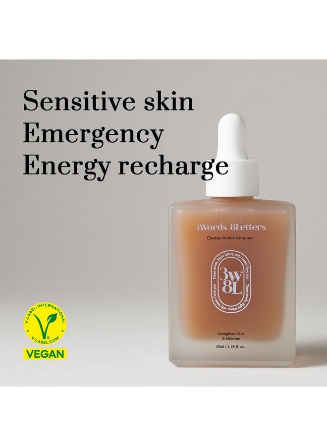3words 8letters [3W8L] Energy Active Serum 1.69 fl oz | Vegan Face Ampoule For All Skin Types | Soothing & Moisturizing Face Serum | Korean Skin Care | k-beauty | 3Words 8Letters - Image 2