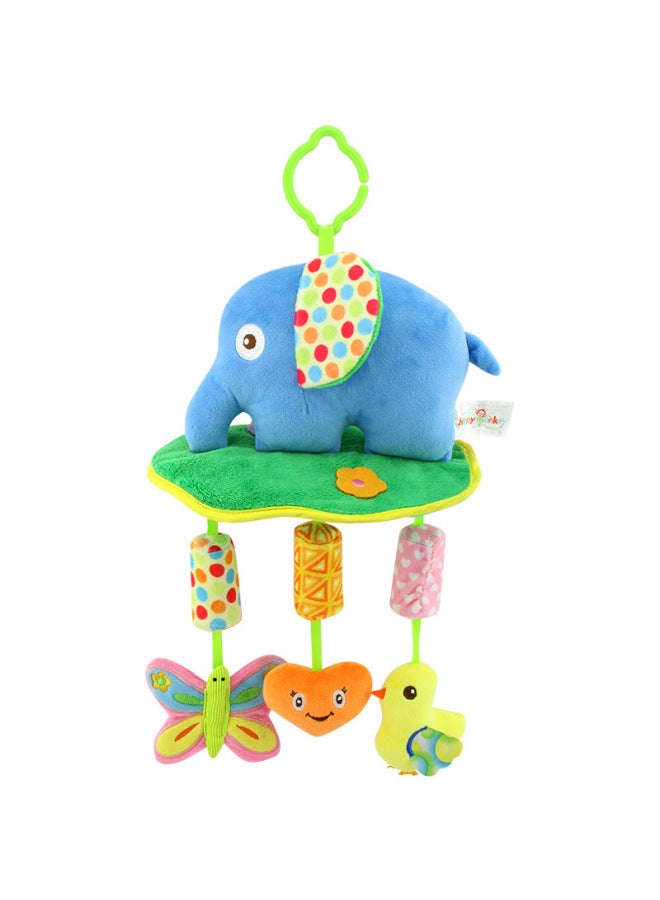 Baby Plush Toy Lathe Hanging Belt Rattle Bells BBS Wind Chimes Baby Toys-Color:Elephant  - Image 2