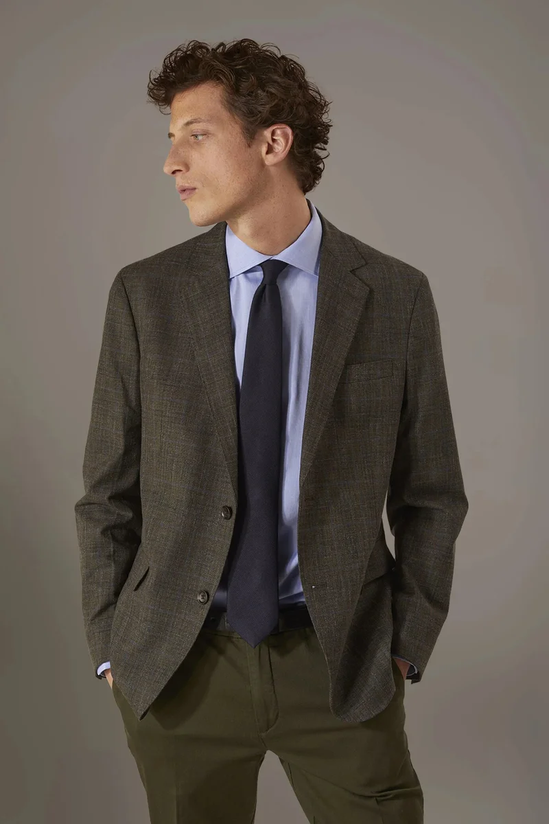Single breasted jacket with flap pocket - Green