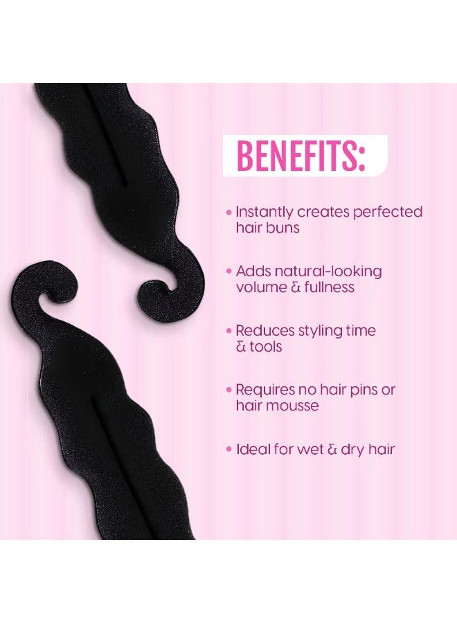 ORiTi 6-Pack Hair Donut Bun Maker Clips Volumizing  Bun Tool for Quick & Effortless Styling - Image 5