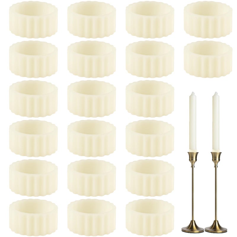 FIMXSD 20 Pcs Rubber Candle Hugger, Candle Grips Inserts for Taper Candles Base Accessories Bougie Upright and in Place for Taper Bougie Cups - Image 1