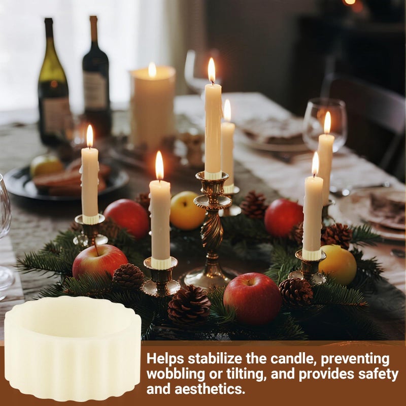 FIMXSD 20 Pcs Rubber Candle Hugger, Candle Grips Inserts for Taper Candles Base Accessories Bougie Upright and in Place for Taper Bougie Cups - Image 2
