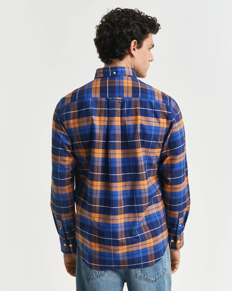 GANT Regular Fit Checked  Classic Short Sleeve  Oxford Shirt