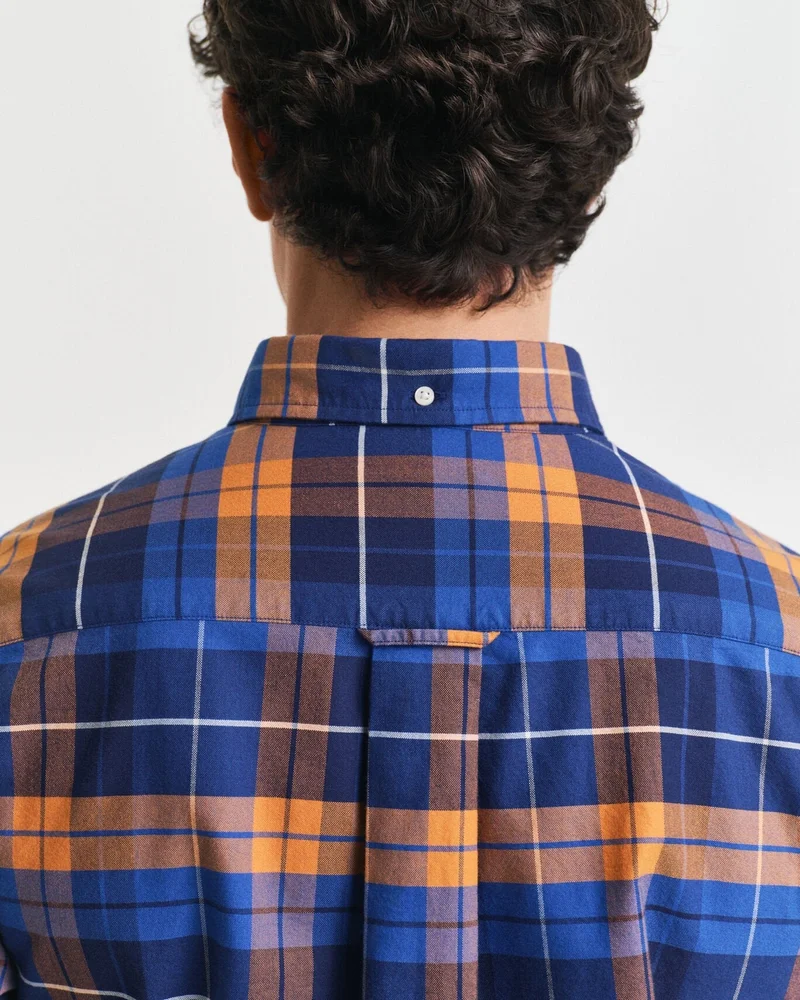 GANT  Regular Fit Checked  Classic Short Sleeve  Oxford Shirt for Men | Best Price UAE