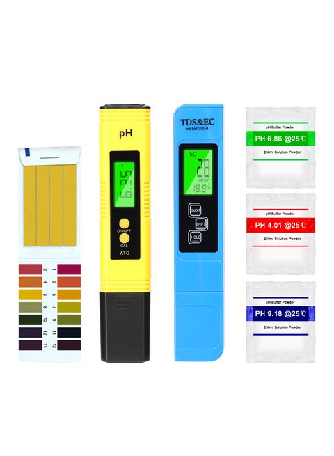 Professional PH Tester TDS/EC Test Pen Multifunctional Water PH Test Tool Set Handheld Water Detect Device Kit