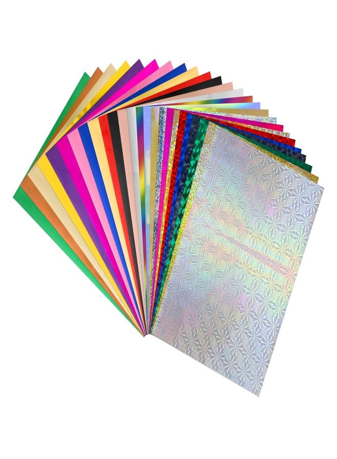 BAOFALI 100Pcs 7.9x11.4inch Toner Reactive Foil，Foil Paper for Toner Foiling Foil by Laser Printer and Laminator, for Scrapbooking Paper Crafts （ 25 Colors, 4 Sheets Per Color） - Image 1