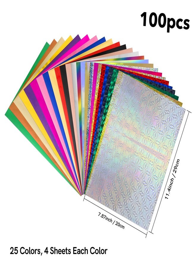 BAOFALI 100Pcs 7.9x11.4inch Toner Reactive Foil，Foil Paper for Toner Foiling Foil by Laser Printer and Laminator, for Scrapbooking Paper Crafts （ 25 Colors, 4 Sheets Per Color） - Image 3