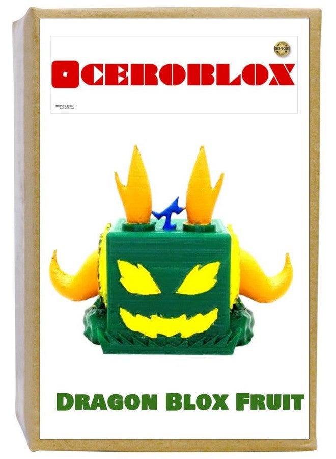 سيرو فاكهة CERO Dragon Blox - مثالية لأعياد الميلاد والهدايا مطبوعة بتقنية الطباعة ثلاثية الأبعاد ومطلية يدويًا (بلاستيك PLA أخضر) - Image 1