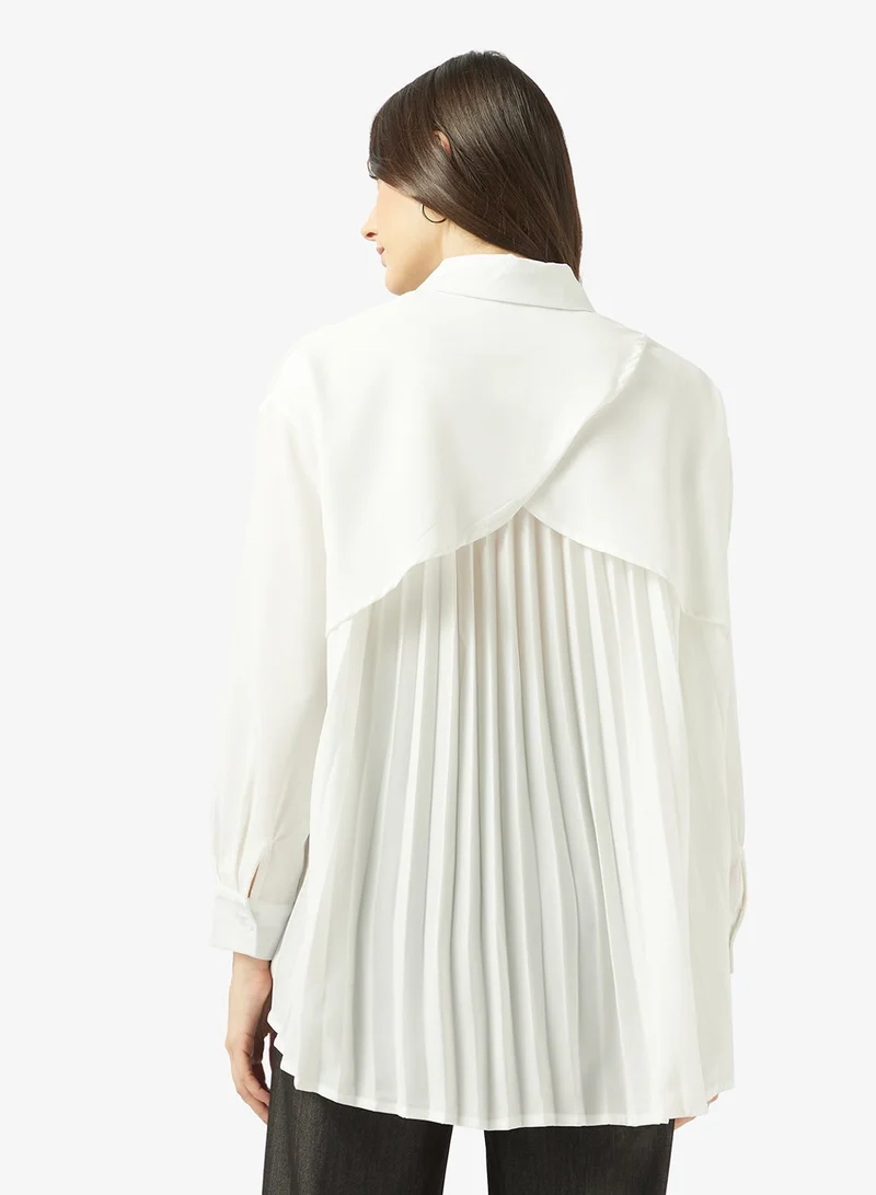 ELLA Button Down Shirt With Back Pleat