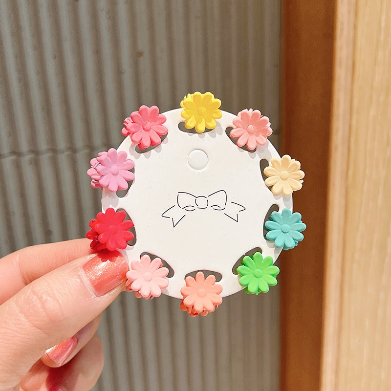 Candy Colored Mini Hair Clips for Kids F8001-13# Trumpet Daisy (10 with jam)