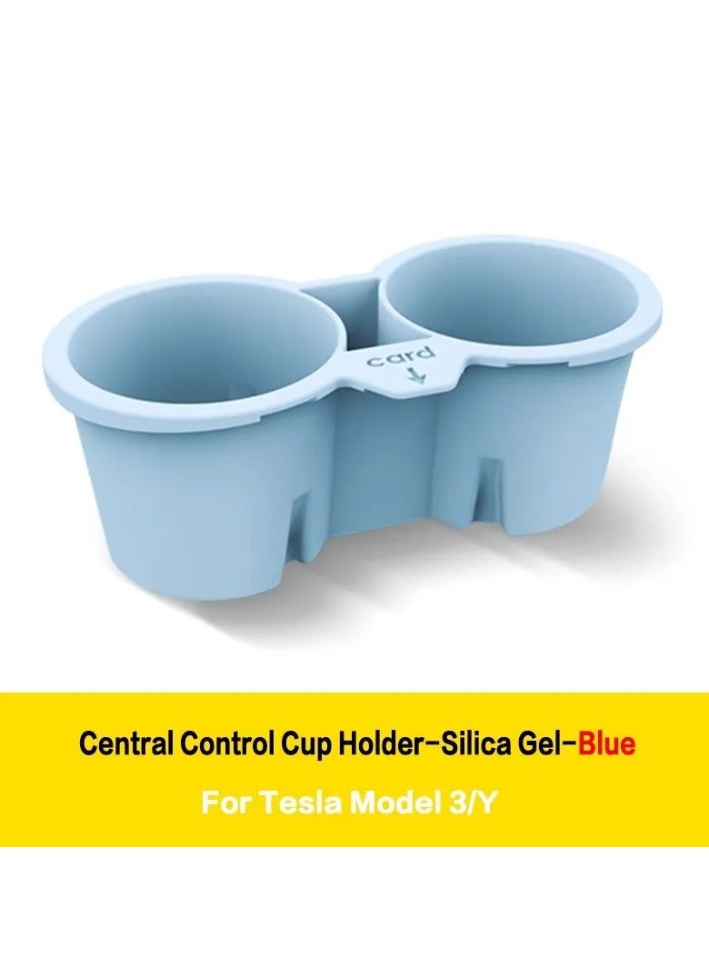 AROAQ Cup Holder for Tesla Model 3 2023 Interior Accessories Center Console Anti-Slip Silicone Phone Holder - Image 1