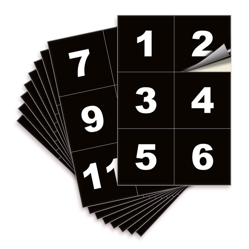 iSYFIX iSYFIX Black Consecutive Number Stickers  1 to 50 4inch 1 Set  Vinyl Self Adhesive Premium Decal Ideal for Inventory Storage Organizing Boxes Bins Toolbox Lockers  More IndoorOutdoor 