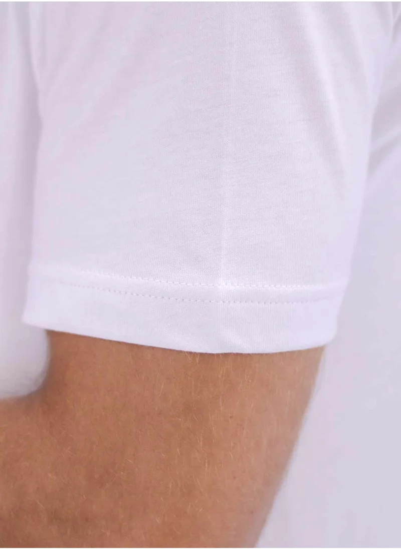 جيوردانو Men's Singnature T-Shirt - White