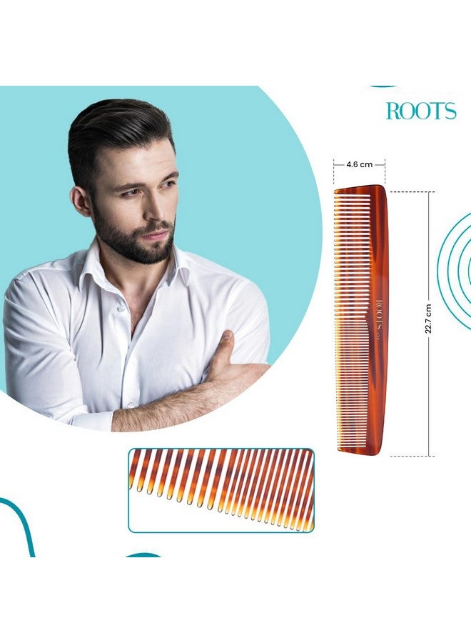 Roots - Classic Brown Dressing Comb - Hair Comb For Men And Women - Style Your Hair Hassle-Free - Light Weight For Healthy & Stylish Hair - Pack Of 1- Module No.42A - Image 4