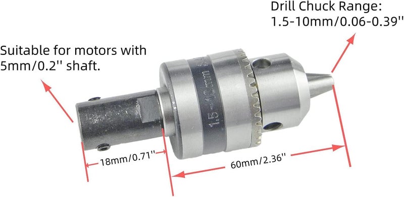 CHANCS محرك كهربائي صغير 775 محرك DC 12V/24V مع مشبك حفر B10 وقاعدة تركيب منشار طاولة صغيرة للقطع/التلميع - Image 4