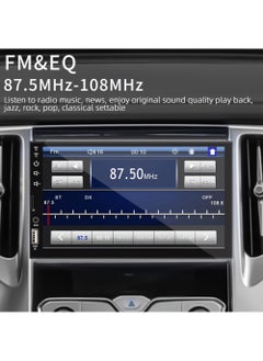EzzySo 7 Inch Single Din Car Stereo Car MP5 Multimedia Player, HD Touch Screen with Touch Buttons on Leftside, Car Audio Receiver, MP5 Player Support Bluetooth Mirror Link SWC, Car Radio Receiver  - Image 5