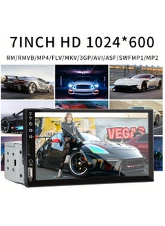 EzzySo 7 Inch Single Din Car Stereo Car MP5 Multimedia Player, HD Touch Screen with Touch Buttons on Leftside, Car Audio Receiver, MP5 Player Support Bluetooth Mirror Link SWC, Car Radio Receiver  - Image 2