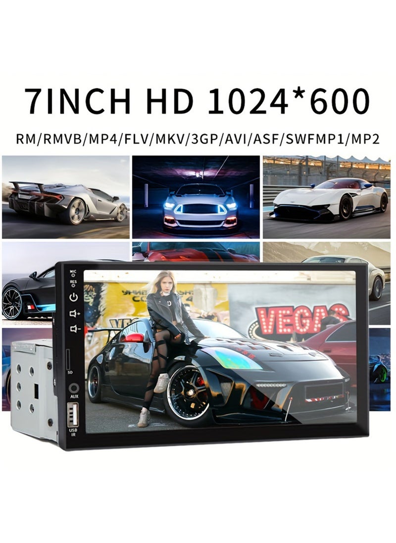 EzzySo - 7 Inch Single Din Car Stereo Car MP5 Multimedia Player, HD Touch Screen with Touch Buttons on Leftside, Car Audio Receiver, MP5 Player Support Bluetooth Mirror Link SWC, Car Radio Receiver - Image 1
