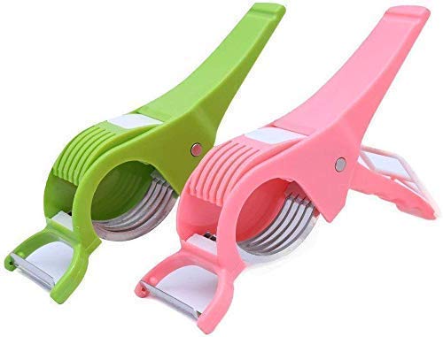 SHEEJAI Vegetable Cutter & Peeler with 5 Stainless Steel Blades in one Product (Set of Two) Combo Pack. - Image 5