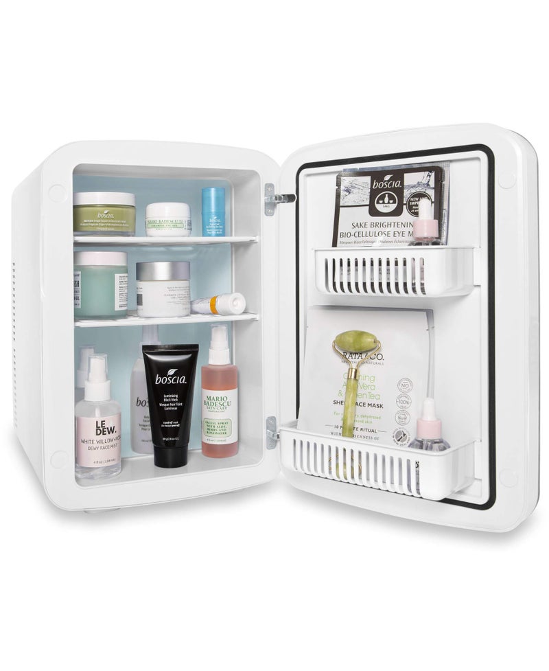 Cooluli Vibe Mini Fridge for Bedroom - With Cool Front Magnetic Whiteboard - 15L Portable Small Refrigerator for Travel, Car & Office Desk - Plug In Cooler & Warmer for Food, Drinks & Skincare (White) - Image 3