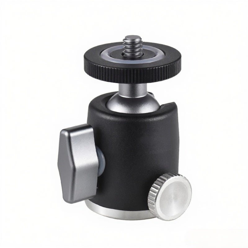 ANDOER Mini Ball Head Tripod Ballhead Mount Adapter Aluminum Alloy 1/4 Inch Screw Connector with Bottom 1/4 Inch Thread 3kg Load Capacity - Image 1