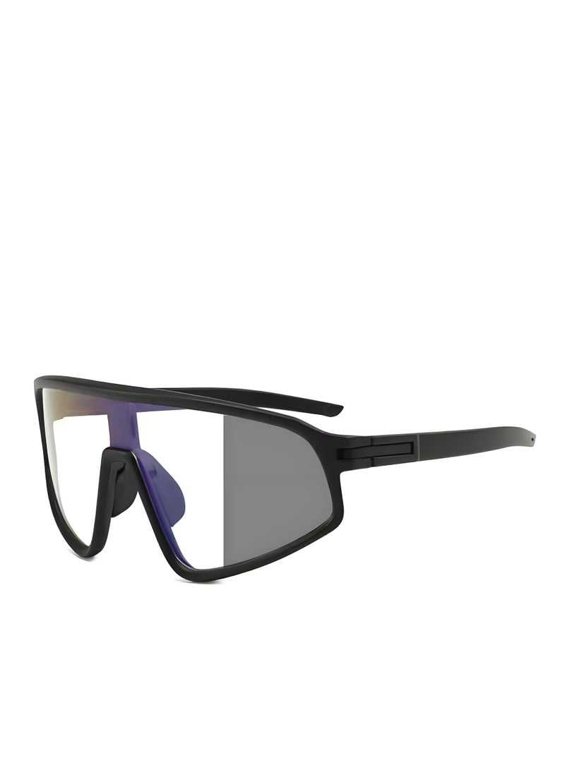 Lee Yon Cycling Glasses Photochromic Sunglasses Bike Sunglasses Clear Bicycle Glasses Riding Glasses for Men Cycling Sunglasses Sports Bike Glasses, Black - Image 2