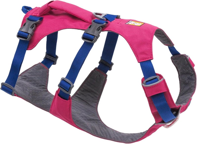 Ruffwear, Flagline Dog Harness, Lightweight and Reflective, No Pull Dog Lift Harness for Hiking, Running and Everyday Use, Alpenglow Pink, Medium - Image 1