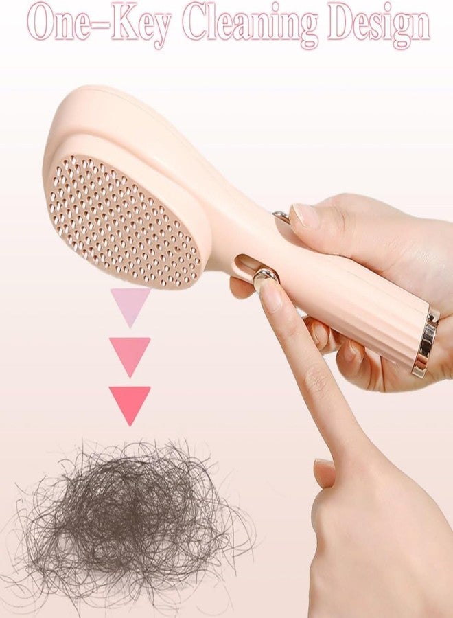 AZLVERA Self Cleaning Hairbrush,2 in 1 Comb,Telescopic Self Cleaning Brush,Hair Dressing Comb,One-Click Cleaning Comb,One Pull Clean Hairbrush,Self Clean Hair Comb-Multicolour - Image 5
