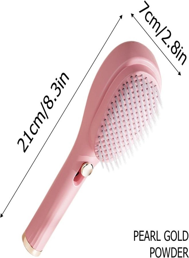 AZLVERA Self Cleaning Hairbrush,2 in 1 Comb,Telescopic Self Cleaning Brush,Hair Dressing Comb,One-Click Cleaning Comb,One Pull Clean Hairbrush,Self Clean Hair Comb-Multicolour - Image 3