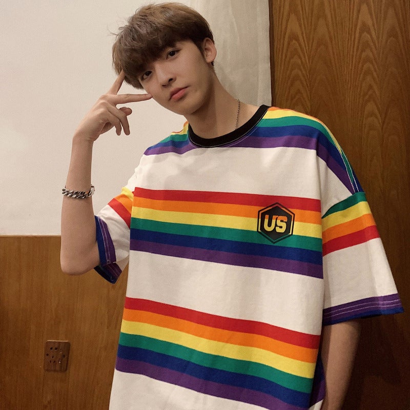 Daisy T-shirt Trendy Brand Fashion National Fashion Hip-hop Tie-dyed Short-sleeved Men's Summer Couple's Loose Trendy plus size Top - Image 1