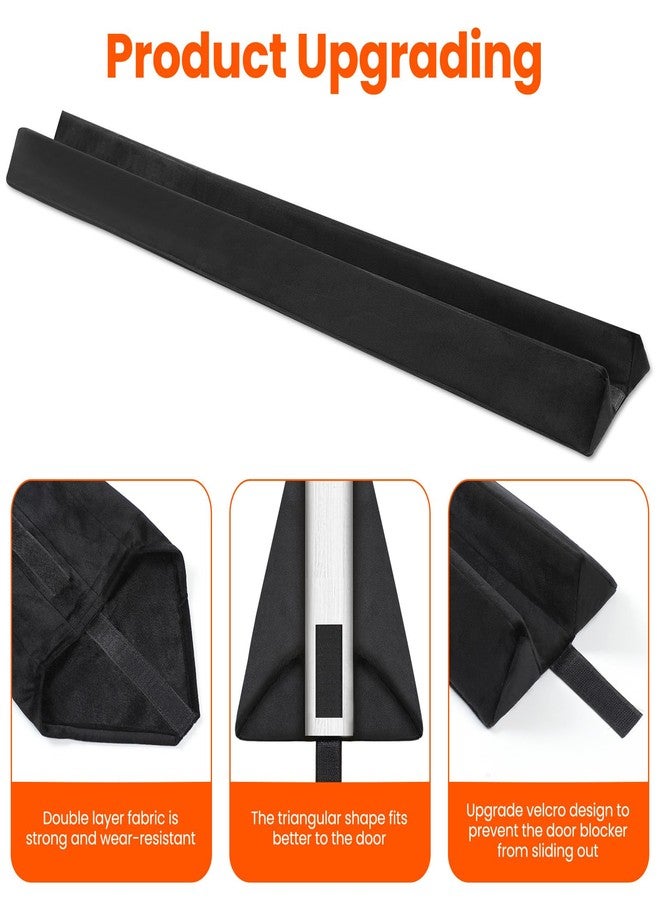 GDHOMM Under Door Draft Stopper Weather Stripping Adjustable 30"-36" Door Gap Filler & Door Seal, Blocks Noise & Air Draft, Black - Image 5