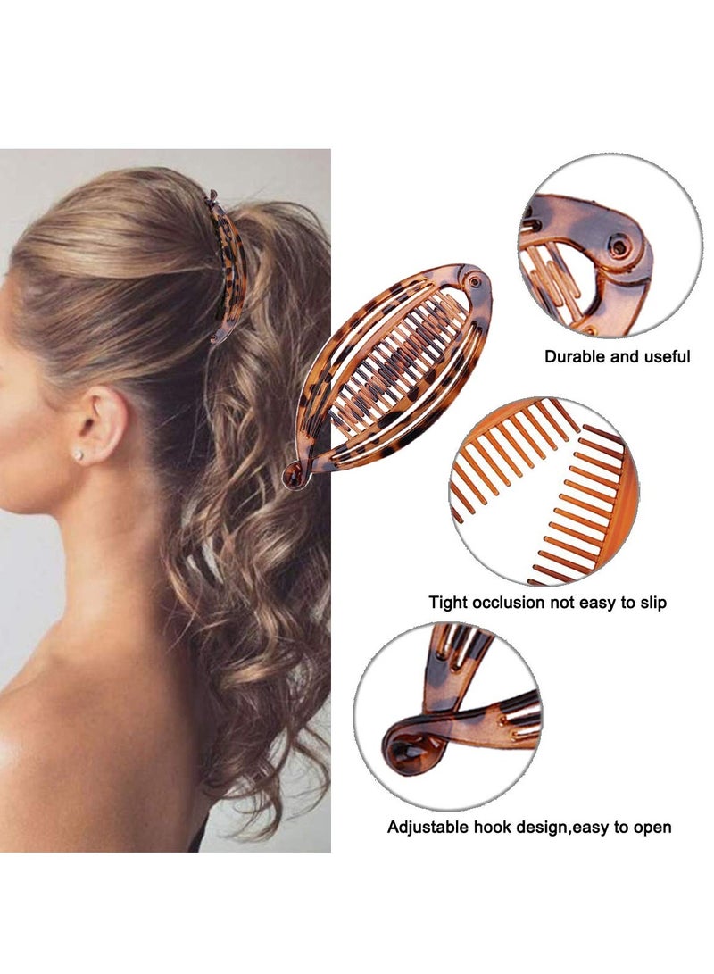 Goolsky 4 قطع مشابك شعر كلاسيكية أدوات لتصفيف الشعر المجعد السميك مجموعة مشابك موز مزدوجة للنساء والفتيات - Image 3
