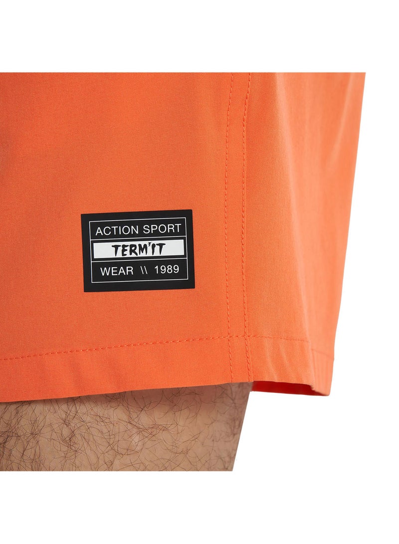 Termit Men's Beach Shorts Orange – Swimming Fabric, Quick-Drying, Chlorine Resistant, Adjustable Waistband, 2 Pockets for Outdoor Comfort - Image 2