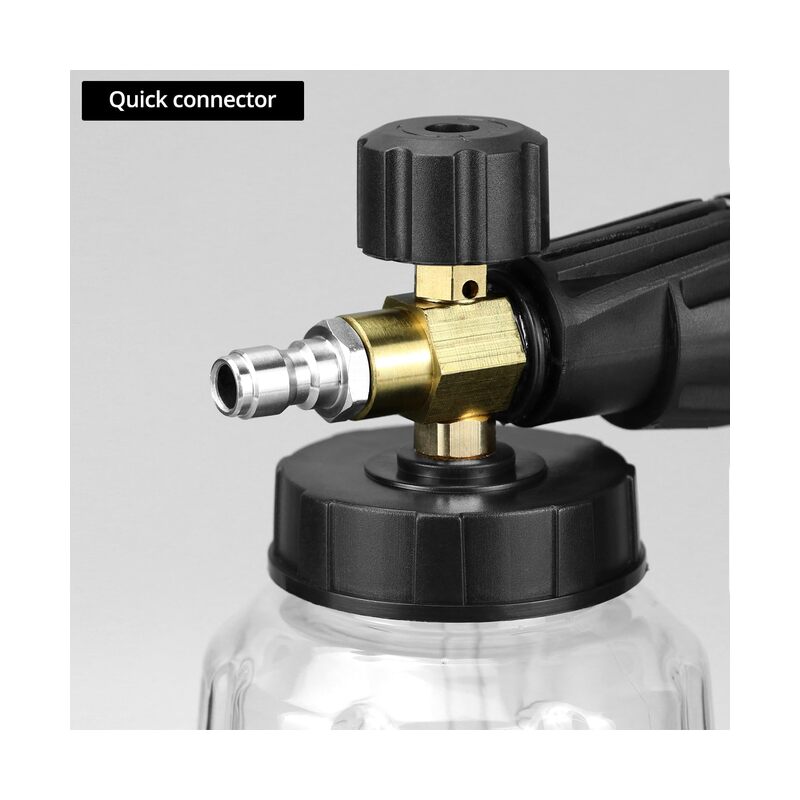 LAMAY Snow Foam Cannon for Pressure Washer Big Mouth Power Washer Soap Foam Cannons with 1/4 Inch Quick Connector Adjustable Nozzle Car Wash Foam Blaster,4000PSI,1L - Image 5