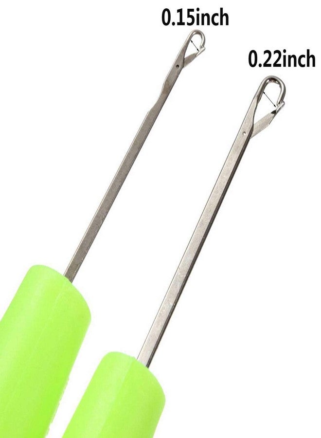 Gircss 2Pcs Latch Hook Tool, Latch Hook Crochet Needle for Micro Braids, Hair Extension, Feather and Carpet - Image 3