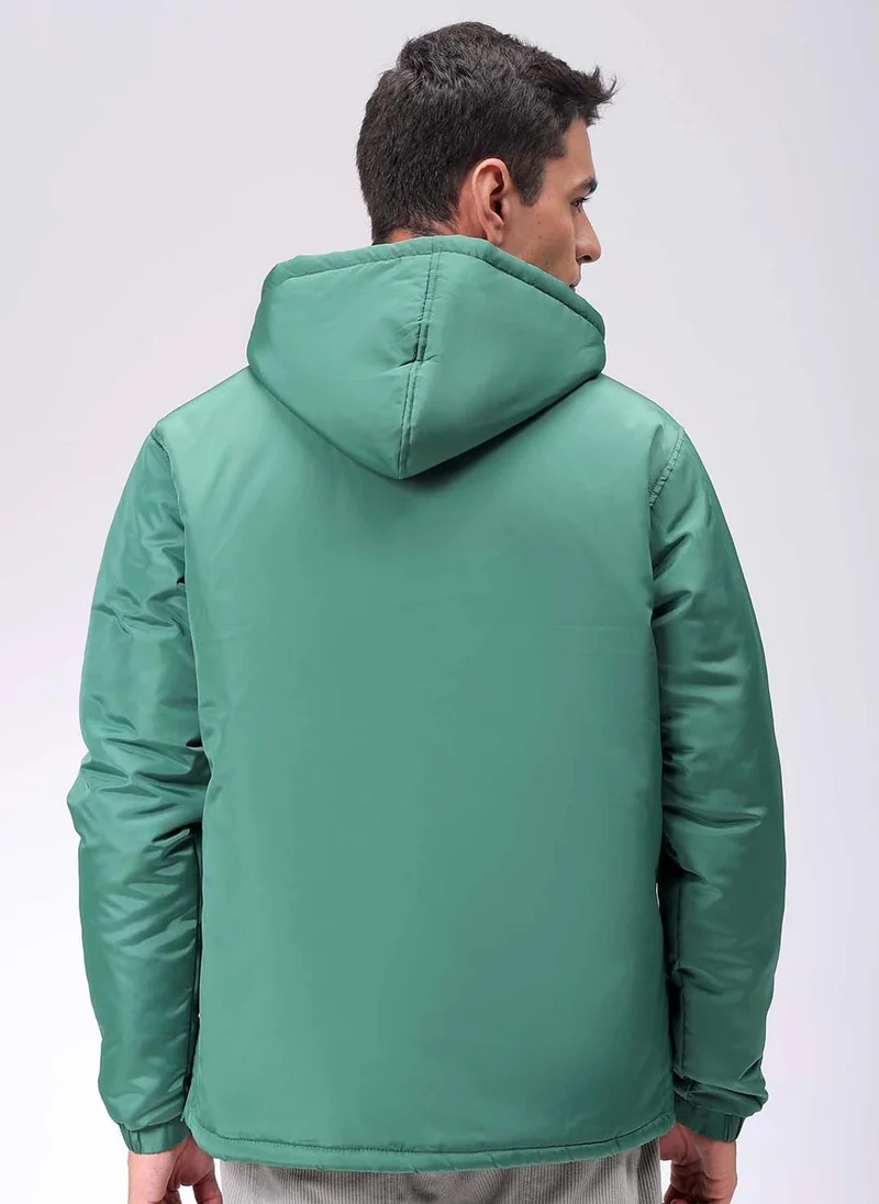 ذا انديان كراج كو Men Slim Fit Solid Puffer Jackets