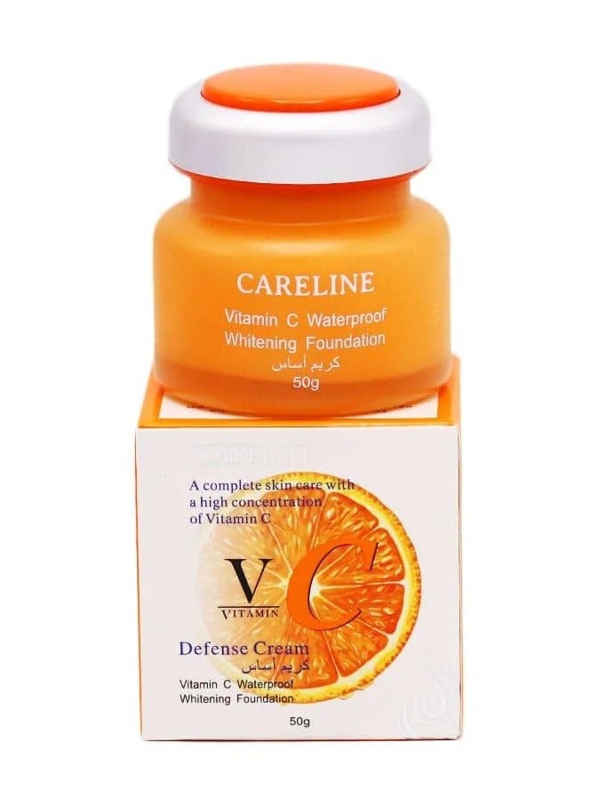 Careline Two Pieces of Vitamin C Waterproof Whitening Foundation - 50 gm - Image 2