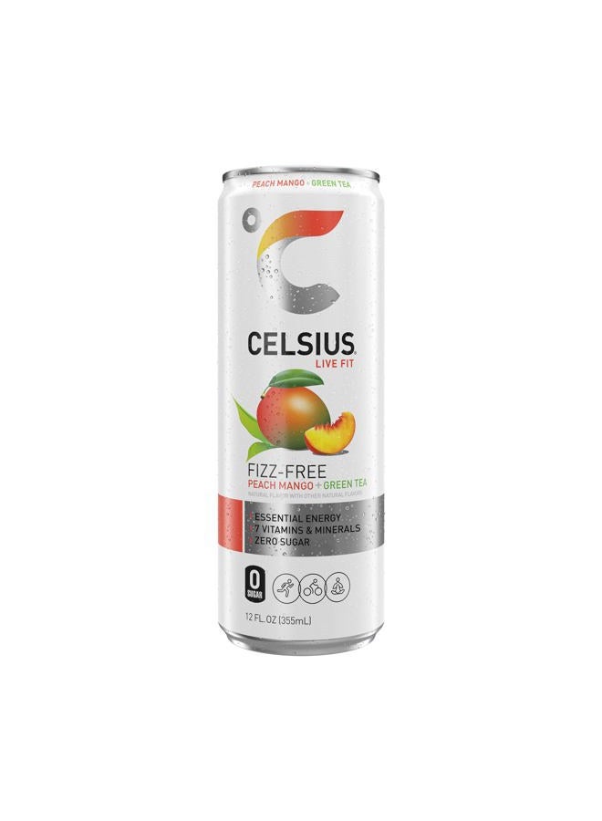 CELSIUS شاي أخضر بنكهة الخوخ والمانجو، مشروب طاقة أساسي وظيفي 12 أونصة سائلة (عبوة من 12) - Image 5