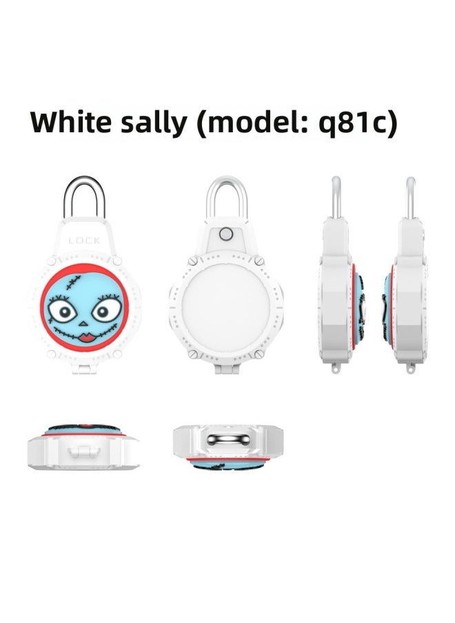 Generic - Suitable For Apple For Apple Airtag Anti-lost Security Lock PC Waterproof Protective Shell Cartoon Cute Couple Shell-Color:White Sally (Q81C) - Image 1