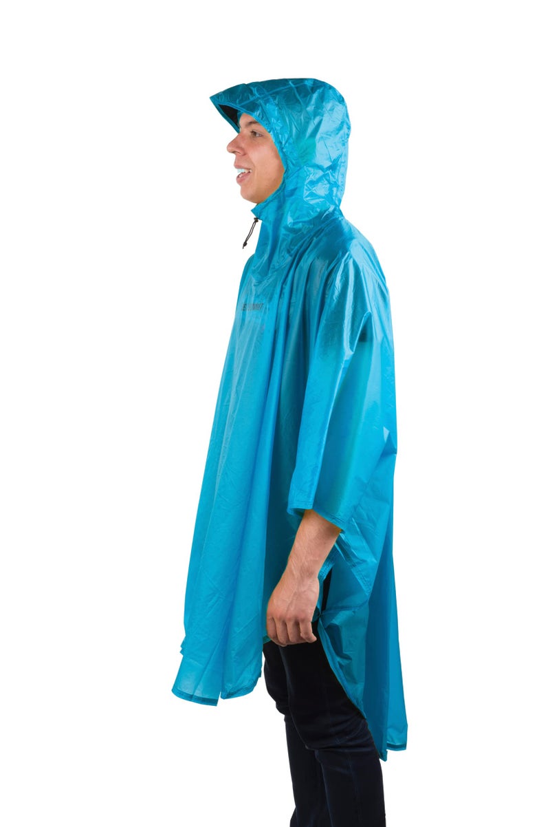 Sea to Summit Ultra-SIL Nano Poncho Raincoat and Pack Cover, Pacific Blue - Image 4