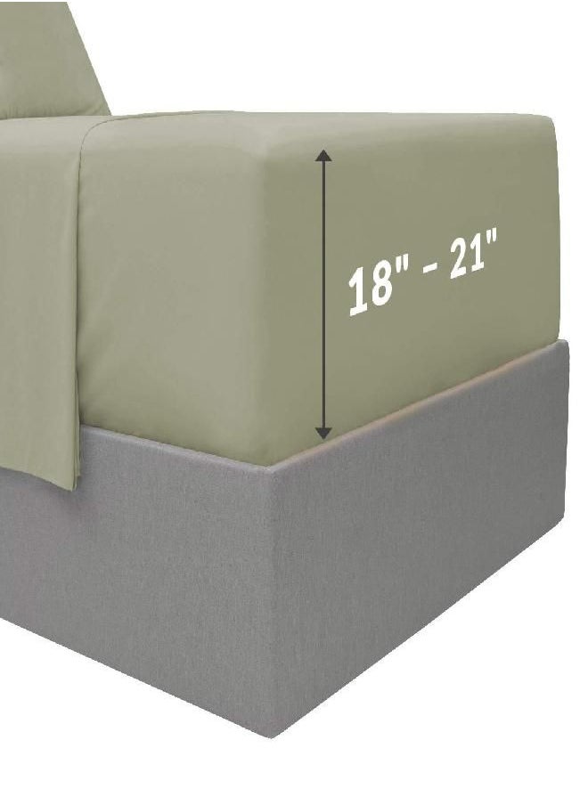 Clara Clark Pillow Cases King - Ultra Soft Pillow Cover, Lightweight Microfiber Pillow Cases Set of 4 - Envelope Closure Pillowcases, Mellow Yellow.