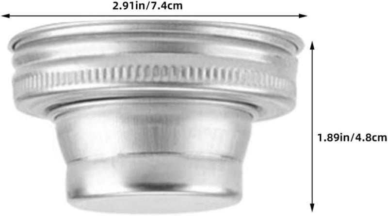 Mason Jar Shaker Lids Airtight Seal Stainless Steel 2 Pcs Salt and Pepper Shaker Caps with Nonslip Grip for Mix and Serve Drinks and Mixed Spices - Image 2