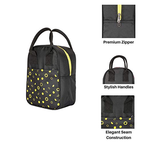 999 Lunch Bags (Yellow) Branded Carry on Tote for School Office Picnic Travel Camping Outdoor Pouch Holder Handbag Compact Heat Preservation Waterproof Meal Bag for Men Women and Kids - Image 3