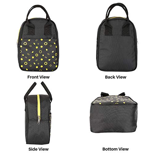 999 Lunch Bags (Yellow) Branded Carry on Tote for School Office Picnic Travel Camping Outdoor Pouch Holder Handbag Compact Heat Preservation Waterproof Meal Bag for Men Women and Kids - Image 2