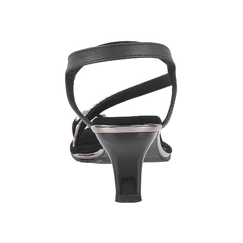 Mochi Women Black Kitten Heel Fashion Sandal UK/5 EU/38 (35-322) - Image 4