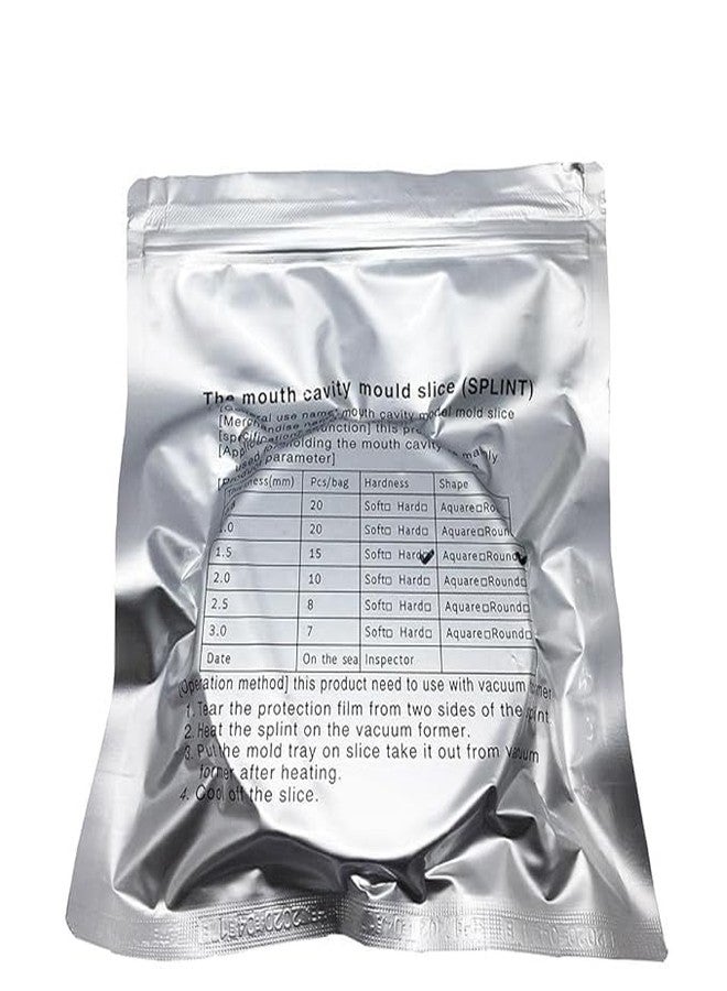 TEPTOARCH Lab Orthodontic Splint Retainer Slice Vacuum Forming Sheet Round Hard/Soft 0.8/1.0/1.5mm Splint Thermoforming Material (0.8mm Hard
