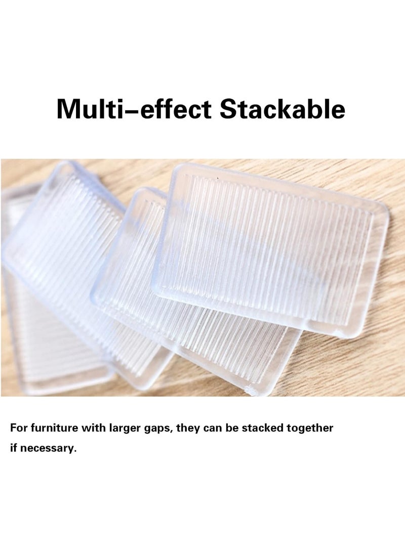 8 قطع بلاستيكية واضحة الجدول Shims، مستوى اسفين للأثاث المنزلي، لديها قدرة الوزن القصوى، مقاومة للطقس، مستويات للأرضيات المتذبذبة غير المتساوية تثبيت مستوى المرحاض (شفاف) - Image 1