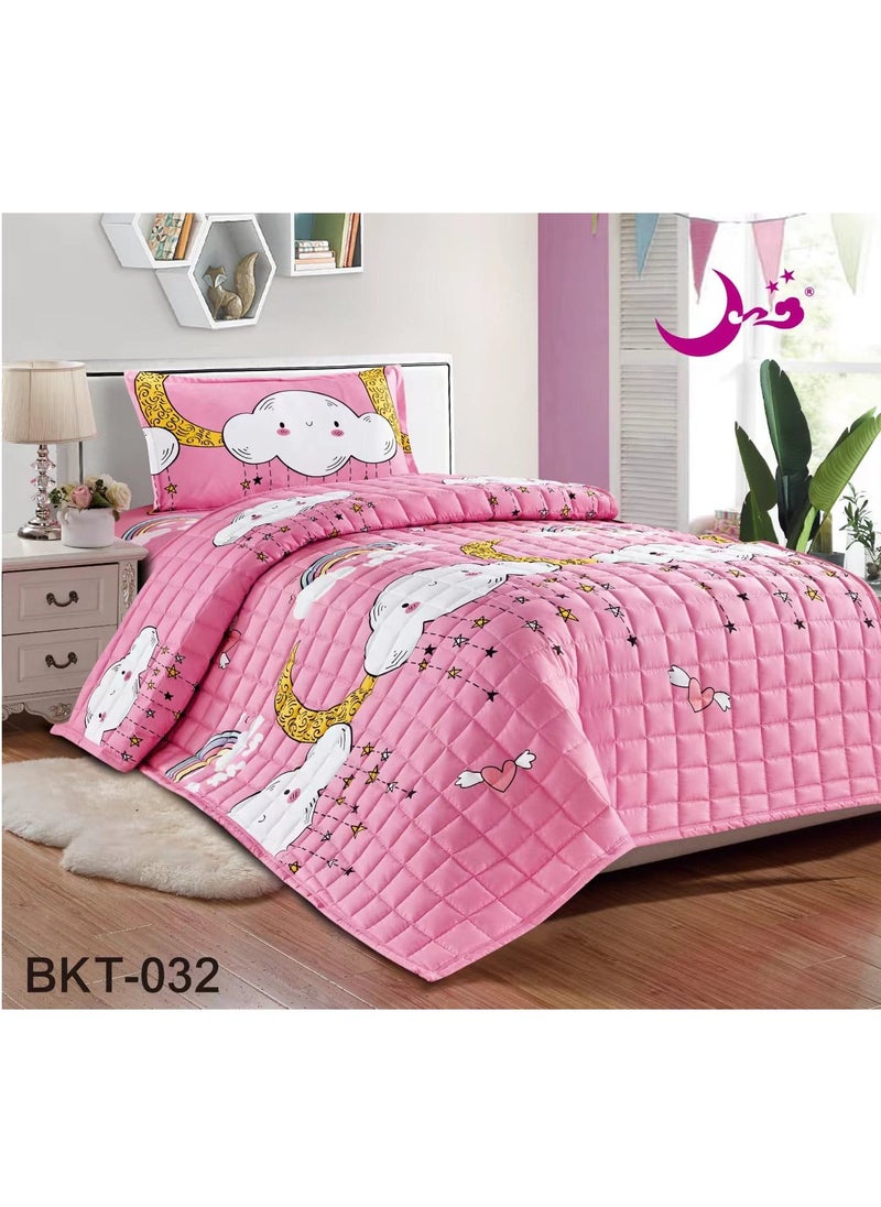 مون طقم لحاف سرير مضغوط مكون من 3 قطع رسوم اطفال  - Image 1