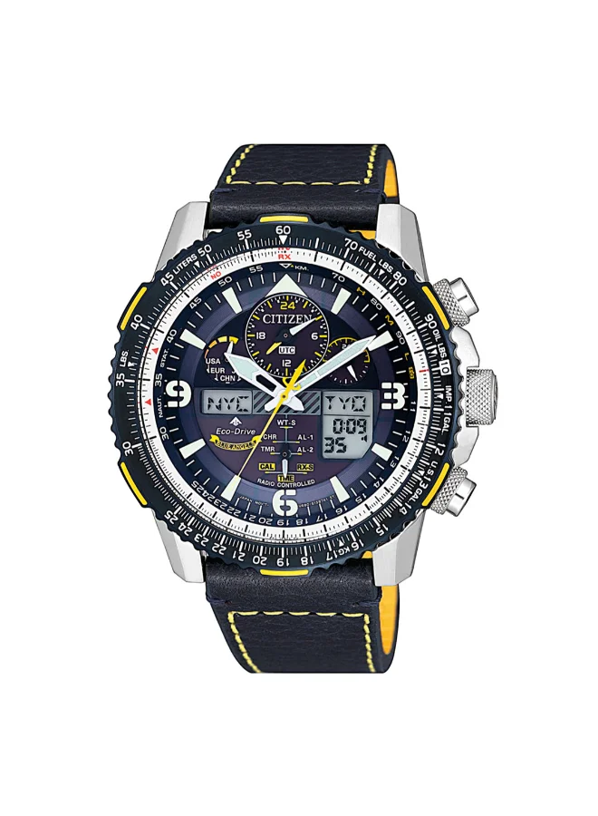 سيتيزن Men's Calf Leather Promaster Blue Angels Watch JY8078-01L - 45.9 mm